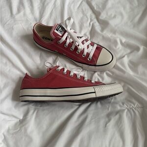 Converse Dusty Red Canvas Shoes